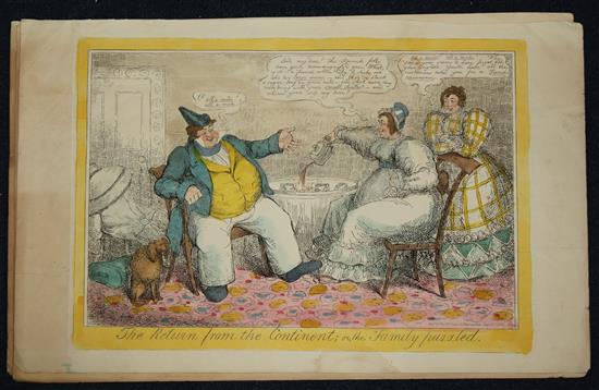 George Cruikshank (1792-1878) Plates from the Microcosm of London and other works, largest 10 x 14in.